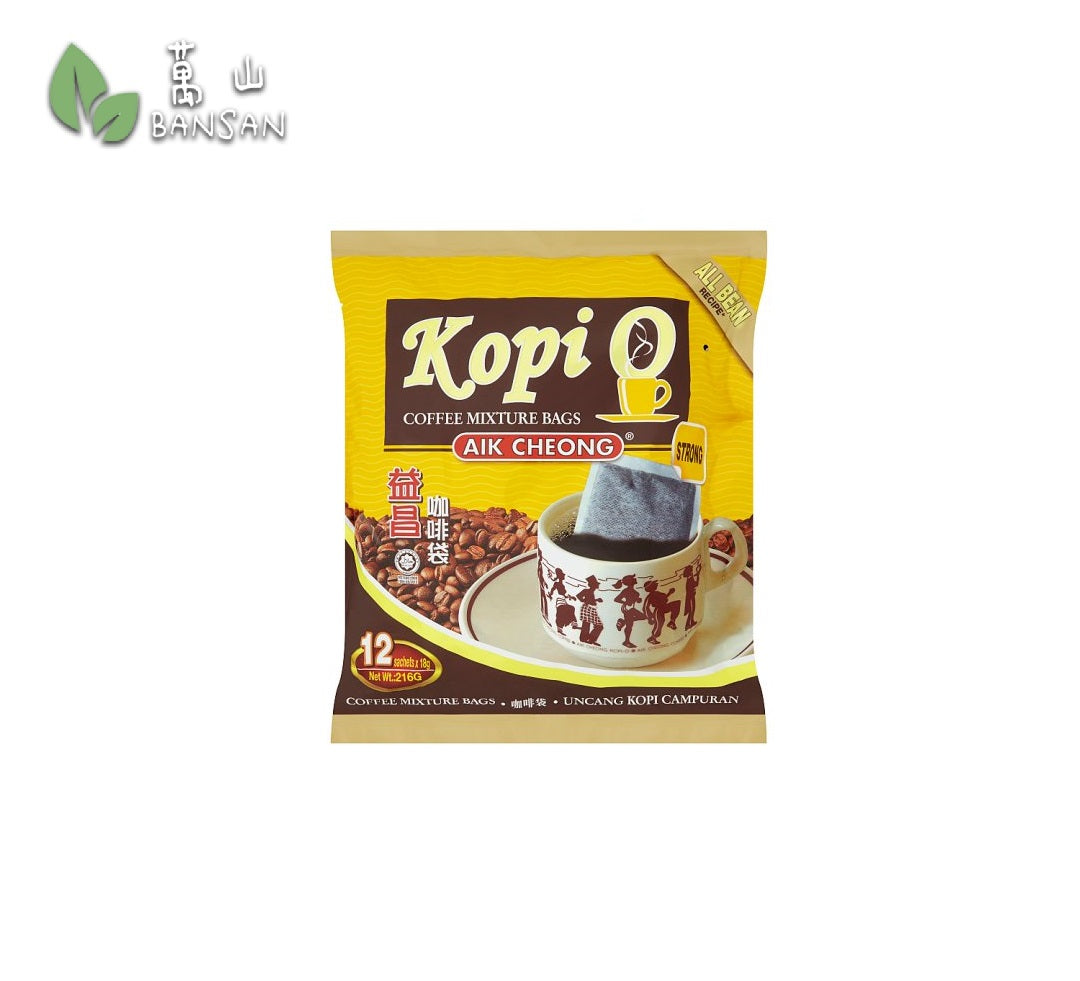 Aik Cheong Kopi O Strong Coffee Mixture Bags 12 Sachets x 18g (216g) - Bansan Penang