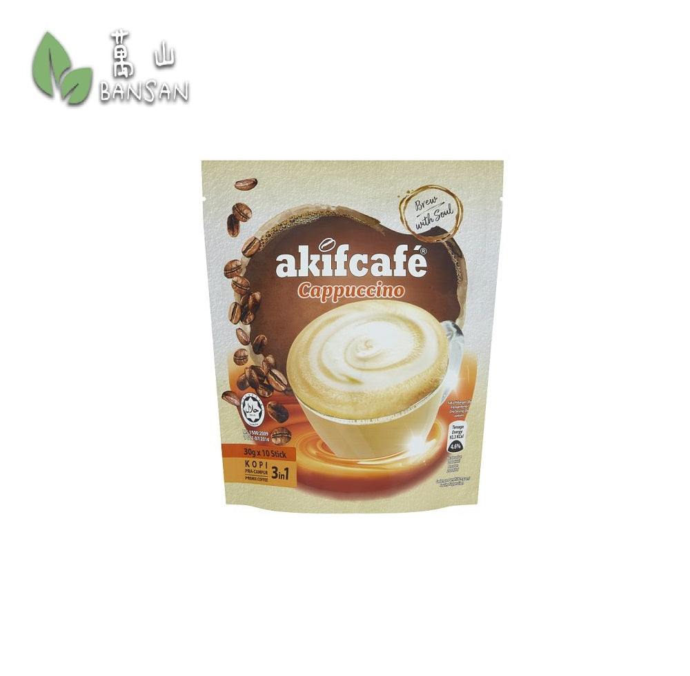 Akifcafé Cappuccino 3 in 1 Premix Coffee 10 Stick x 30g (300g) - Bansan Penang