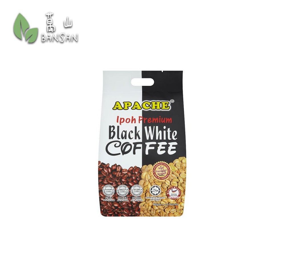 Apache Ipoh Premium Black White Coffee 15 Sticks x 40g (600g) - Bansan Penang