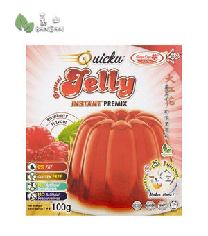 Bunga Raya Quicku Crystal Jelly Instant Premix Raspberry Flavour [100g] - Bansan Penang