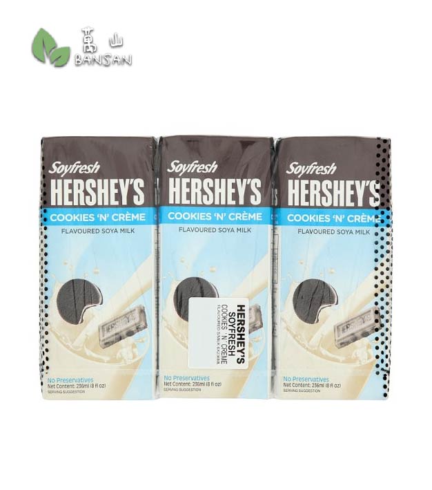 Hershey's Soyfresh Cookies 'N' Crème Flavoured Soya Milk [6 x 236ml] - Bansan Penang