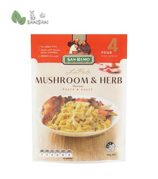 San Remo La Pasta Mushroom & Herb Flavour Pasta & Sauce [120g] - Bansan Penang