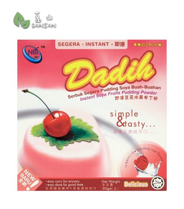 NBI Dadih Bandung Rose Flavour Instant Soya Fruits Pudding Powder [90g] - Bansan Penang