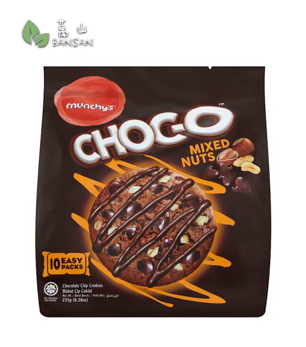 Munchy's Choc-O Mixed Nuts Chocolate Chip Cookies [10 x 23.5g] - Bansan Penang