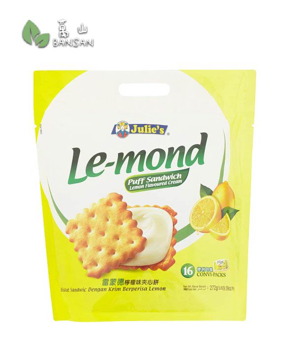 Julie's Le-mond Lemon Flavoured Cream Puff Sandwich 16 Convi-Packs [272g] - Bansan Penang