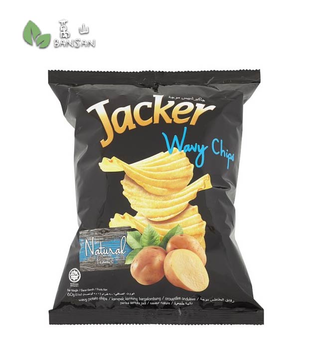 Jacker Natural Flavour Wavy Potato Chips [60g] - Bansan Penang