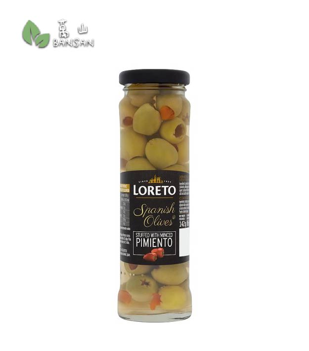 Loreto Spanish Olives Stuffed with Minced Pimiento [142g] - Bansan Penang