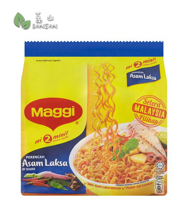 Maggi 2 Minute Asam Laksa Instant Noodles [5 Packets x 78g] - Bansan Penang