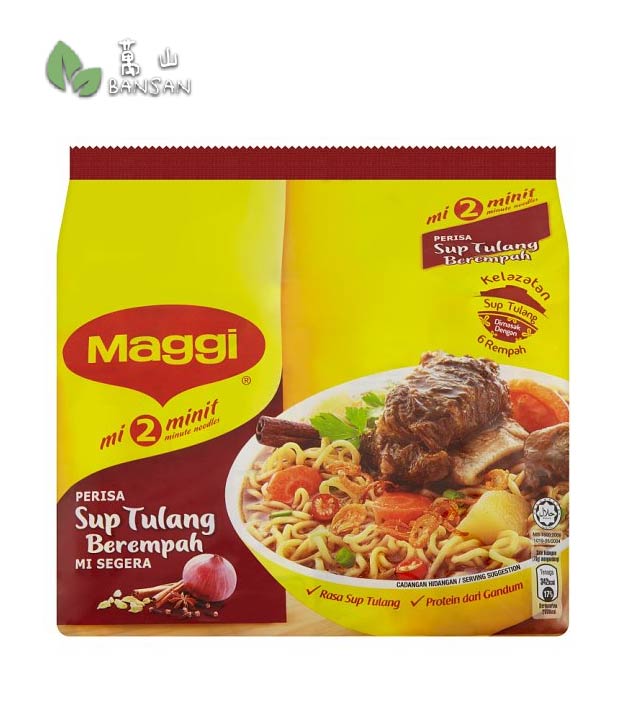 Maggi 2 Minute Sup Tulang Berempah Instant Noodles [5 Packets x 79g] - Bansan Penang