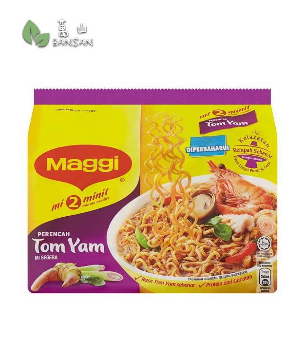 Maggi 2 Minute Tom Yam Flavour Noodles [5 Packets x 80g] - Bansan Penang