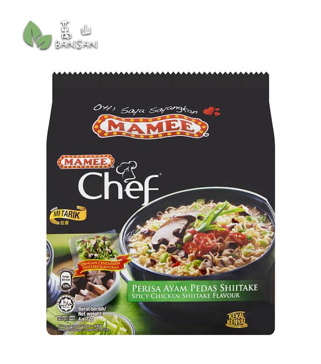 Mamee Chef Spicy Chicken Shiitake Flavour Instant Noodles [4 Packets x 72g] - Bansan Penang