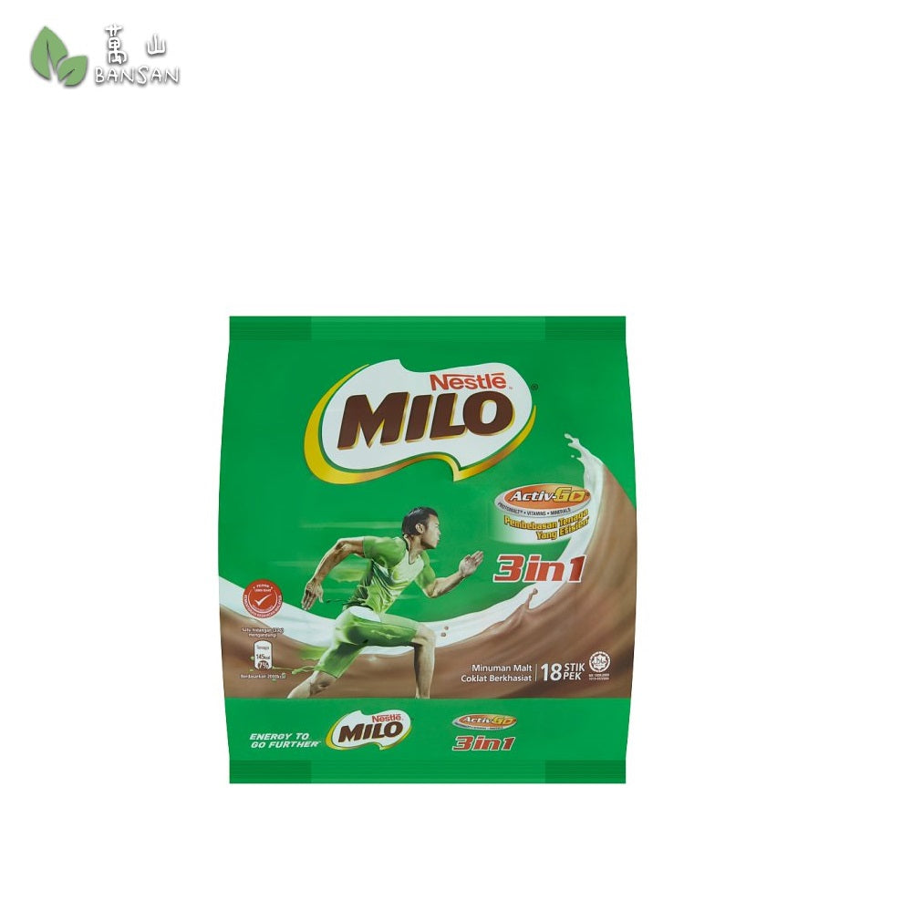Nestlé Milo Activ-Go 3 in 1 Chocolate Malt Drink (18 Stick Packs x 33g) - Bansan Penang