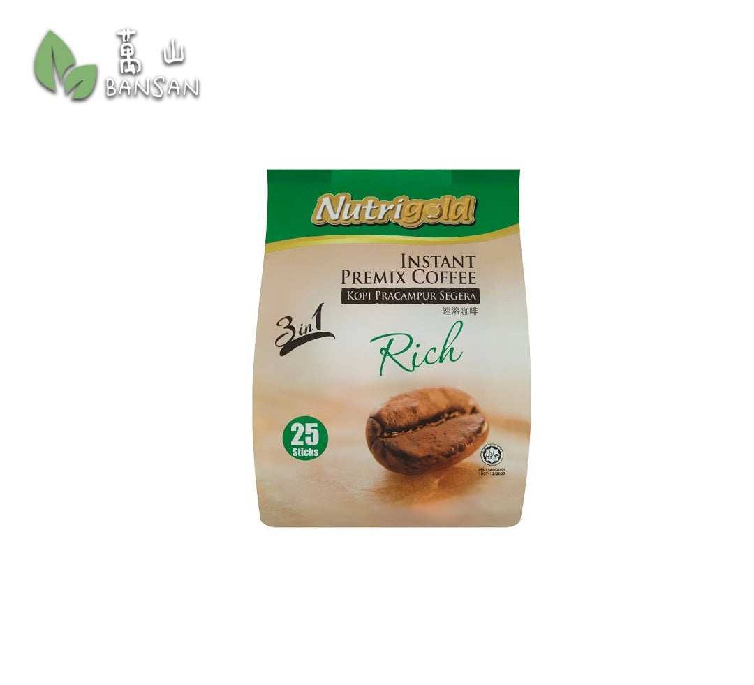 Nutrigold Rich 3 in 1 Instant Premix Coffee 25 Sticks x 20g - Bansan Penang