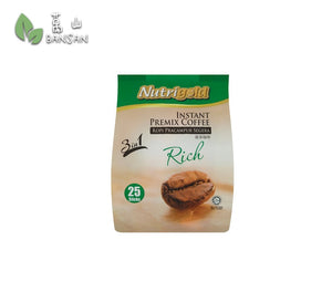 Nutrigold Rich 3 in 1 Instant Premix Coffee 25 Sticks x 20g - Bansan Penang
