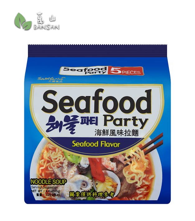 Samyang Seafood Party Noodle Soup Seafood Flavor [5 Packets x 125g] - Bansan Penang
