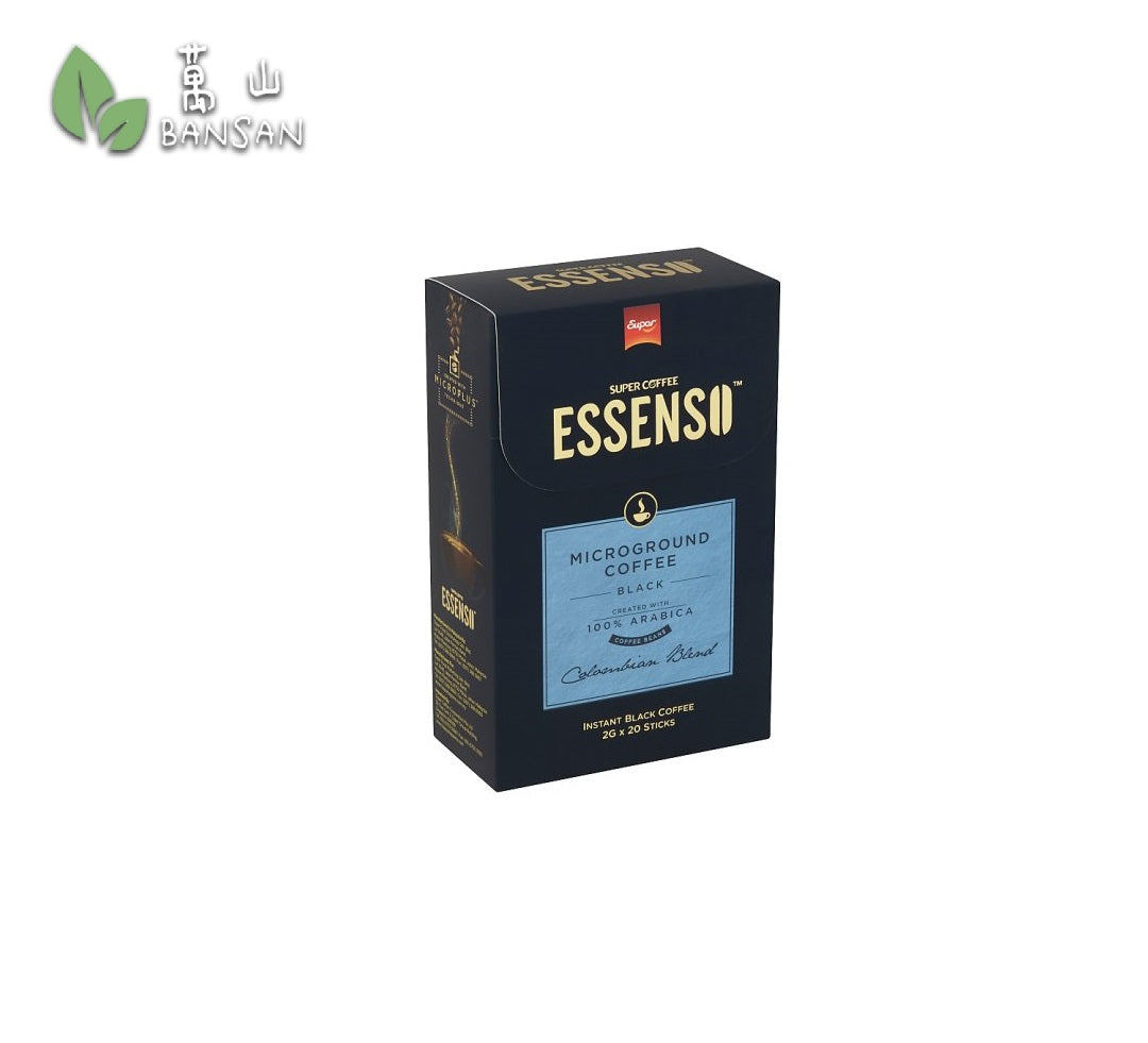 Super Essenso Microground Colombian Blend Instant Black Coffee 20 Sticks x 2g (40g) - Bansan Penang