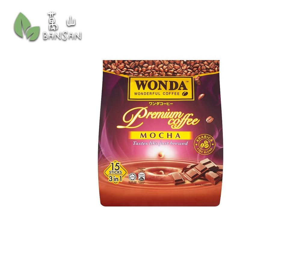 Wonda 3 in 1 Premium Coffee Mocha 15 Stick Packs x 28g - Bansan Penang