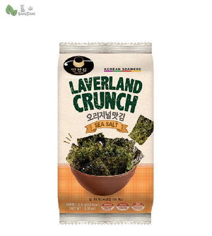 Laverland Crunch Sea Salt Seaweed (x 3pcks) (4.5g per pack) - Bansan Penang